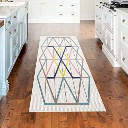 Dekoreko Kaymaz Taban Djt Mutfak Halısı Trend Modern P1525