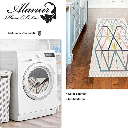 Dekoreko Kaymaz Taban Djt Mutfak Halısı Trend Modern P1525