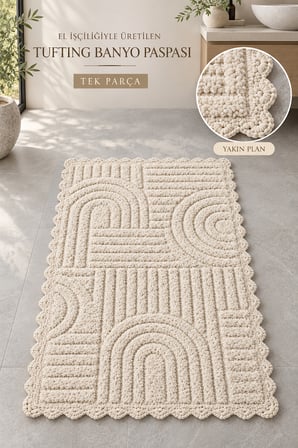 Alanur Bodrum Tufting Cotton Pamuklu El Işi Örgülü Paspas 113 (80 x 135 cm)
