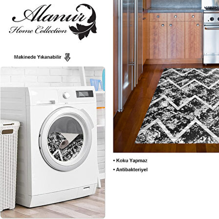 Dekoreko Kaymaz Taban Djt Mutfak Halısı Trend İskandinav F5128