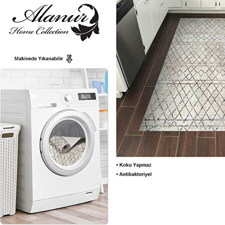 Dekoreko Kaymaz Taban Djt Mutfak Halısı Trend İskandinav Al1103