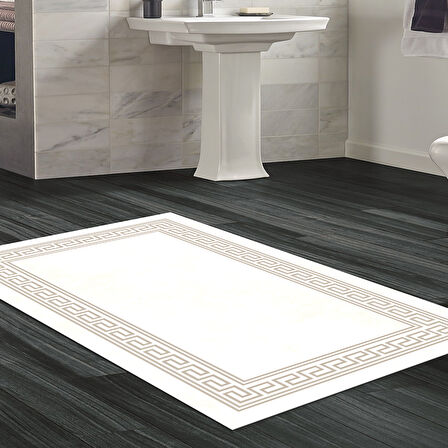 Dekoreko Kaymaz Taban Djt Banyo Halısı Yıldız Deri Modern 626M