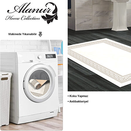 Dekoreko Kaymaz Taban Djt Banyo Halısı Yıldız Deri Modern 626M