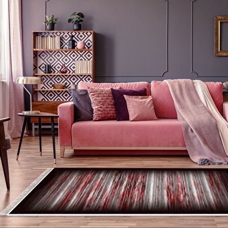 Dekoreko Kaymaz Taban Djt Salon Halısı Star Pamuk Saçaklı Modern 1693