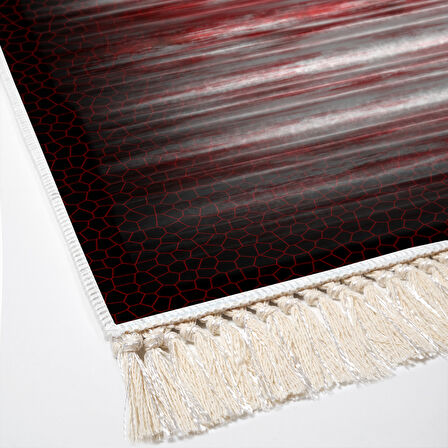 Dekoreko Kaymaz Taban Djt Salon Halısı Star Pamuk Saçaklı Modern 1693