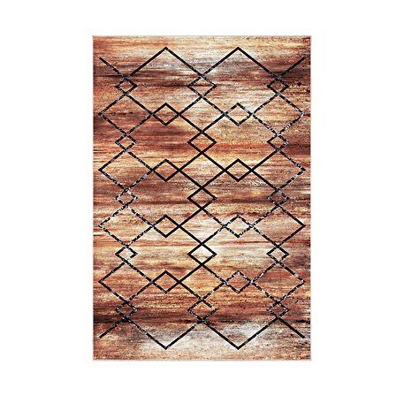 Dekoreko Kaymaz Taban Djt Salon Halısı Yıldız Deri Modern M5006