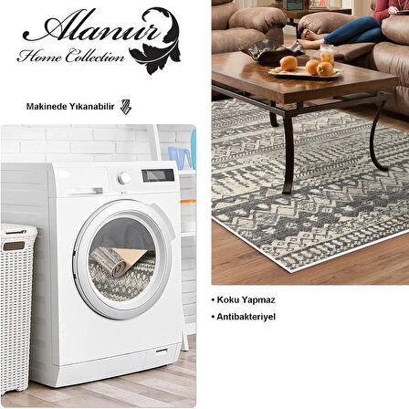 Dekoreko Kaymaz Taban Djt Salon Halısı Yıldız Deri İskandinav F5080