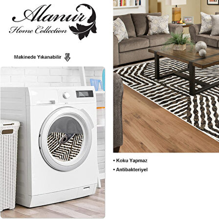 Dekoreko Kaymaz Taban Djt Salon Halısı Star Pamuk Saçaklı Modern 713