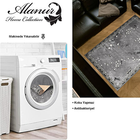 Dekoreko Kaymaz Taban Djt Salon Halısı Yıldız Deri Modern Mu118