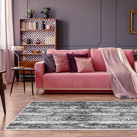 Dekoreko Kaymaz Taban Djt Salon Halısı Yıldız Deri Modern Mu147