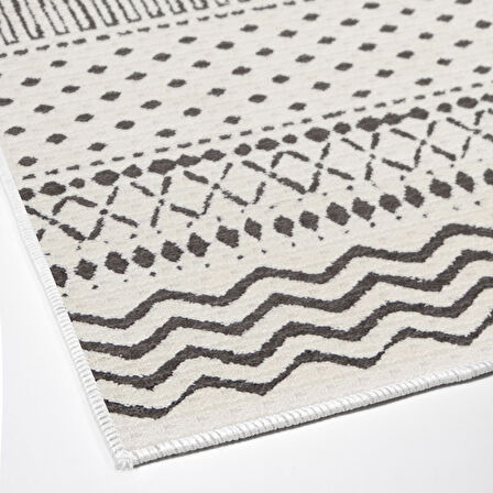 Dekoreko Kaymaz Taban Djt Salon Halısı Star Pamuk İskandinav F5086