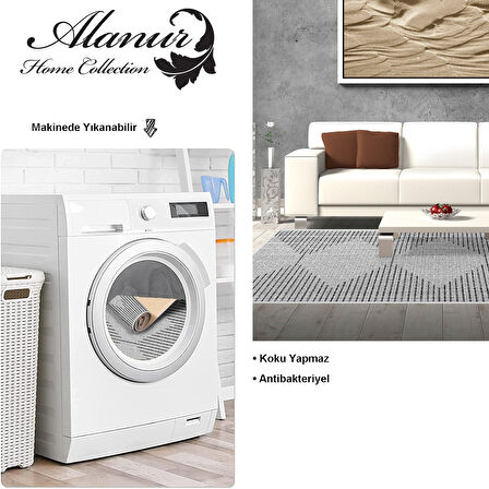 Dekoreko Kaymaz Taban Djt Salon Halısı Yıldız Deri İskandinav F5085