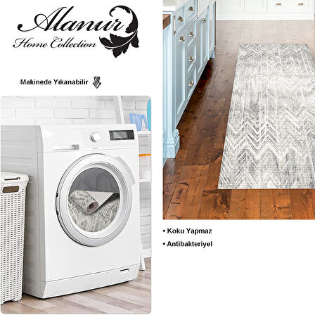 Dekoreko Kaymaz Taban Djt Mutfak Halısı Trend İskandinav F5083