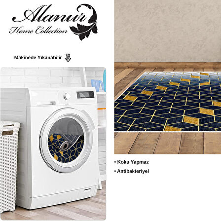 Dekoreko Kaymaz Taban Djt Salon Halısı Star Pamuk Modern 719