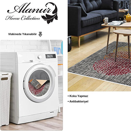 Dekoreko Kaymaz Taban Djt Salon Halısı Yıldız Deri Modern E4052