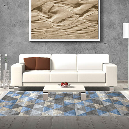 Dekoreko Kaymaz Taban Djt Salon Halısı Star Pamuk Saçaklı İskandinav 661M