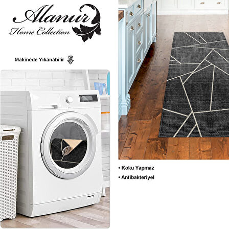 Dekoreko Kaymaz Taban Djt Mutfak Halısı Yıldız Deri Modern 717