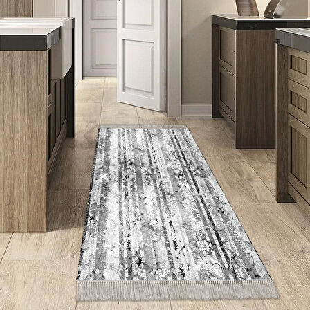 Dekoreko Kaymaz Taban Djt Mutfak Halısı Trend Saçaklı Modern Mu147