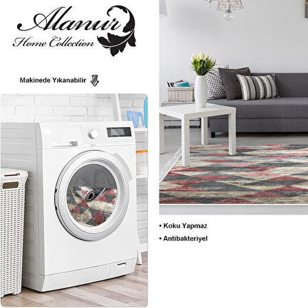 Dekoreko Kaymaz Taban Djt Salon Halısı Star Pamuk Saçaklı İskandinav 661M