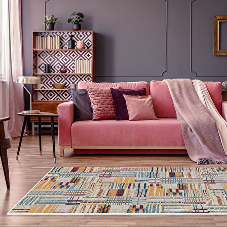 Dekoreko Kaymaz Taban Djt Salon Halısı Yıldız Deri Modern 1937