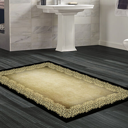 Dekoreko Kaymaz Taban Djt Banyo Halısı Yıldız Deri Modern 1674