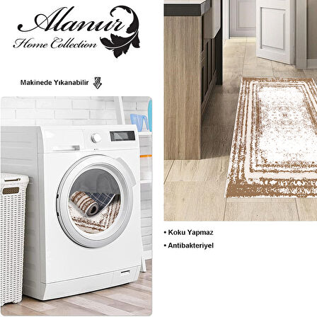 Dekoreko Kaymaz Taban Djt Mutfak Halısı Star Pamuk Modern M5132