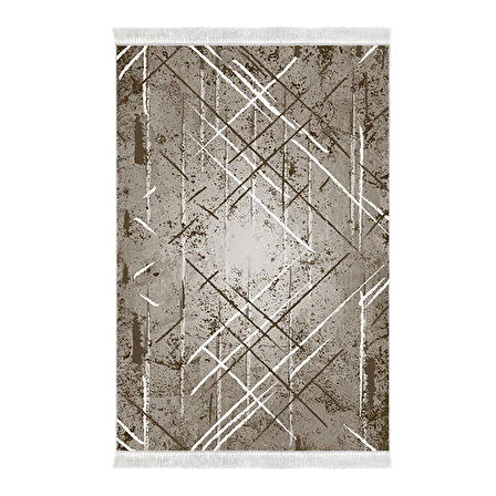 Dekoreko Kaymaz Taban Djt Mutfak Halısı Star Pamuk Saçaklı Modern M5003