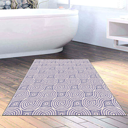 Dekoreko Kaymaz Taban Djt Banyo Halısı Yıldız Deri Modern 605M