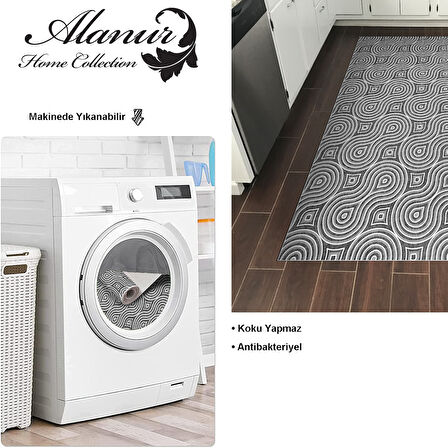 Dekoreko Kaymaz Taban Djt Mutfak Halısı Trend Modern 605M