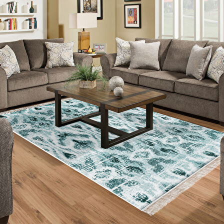 Dekoreko Kaymaz Taban Djt Salon Halısı Star Pamuk Saçaklı İskandinav F5136