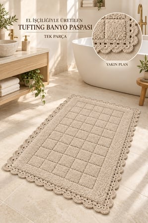 Alanur Bodrum Tufting Cotton Pamuklu El Işi Örgülü Paspas 109 (70 x 120 cm)