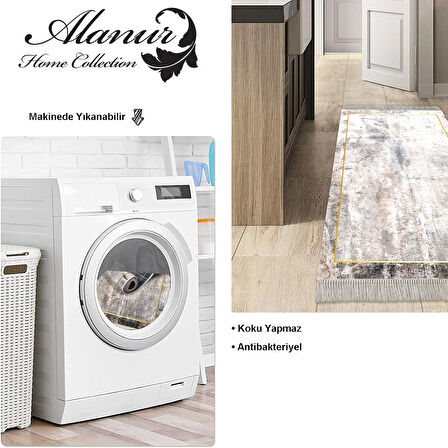 Dekoreko Kaymaz Taban Djt Mutfak Halısı Star Pamuk Saçaklı Modern M12271