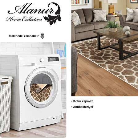 Dekoreko Kaymaz Taban Djt Salon Halısı Yıldız Deri Saçaklı Modern 1910