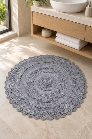 Alanur Bodrum Tufting Cotton Pamuklu El Işi Örgülü 90 x 90 cm Paspas 110