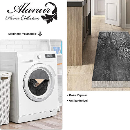 Dekoreko Kaymaz Taban Djt Mutfak Halısı Yıldız Deri Saçaklı Modern 1999