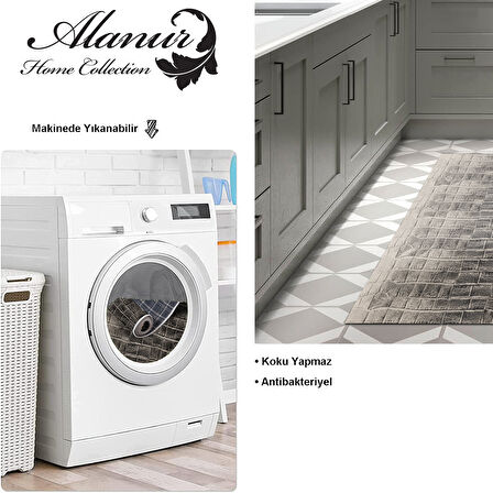 Dekoreko Kaymaz Taban Djt Mutfak Halısı Star Pamuk Modern 1911