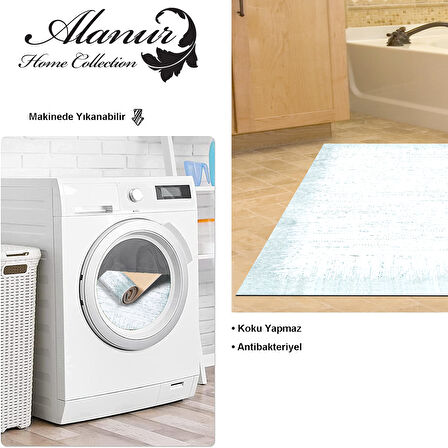 Dekoreko Kaymaz Taban Djt Banyo Halısı Yıldız Deri Modern 1342