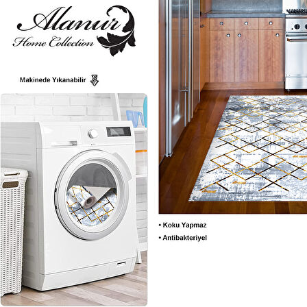 Dekoreko Kaymaz Taban Djt Mutfak Halısı Trend Modern M5026