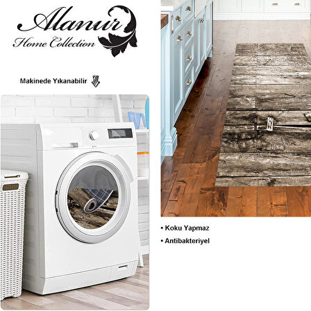 Dekoreko Kaymaz Taban Djt Mutfak Halısı Star Pamuk Modern Mu136