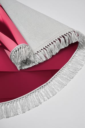 Kaymaz Dijital Mutfak & Salon Halı Trend Saçaklı Oval Geometrik E5017