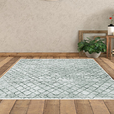 Dekoreko Kaymaz Taban Djt Salon Halısı Star Pamuk İskandinav F5079