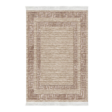 Dekoreko Kaymaz Taban Djt Mutfak Halısı Star Pamuk Saçaklı Modern F5036