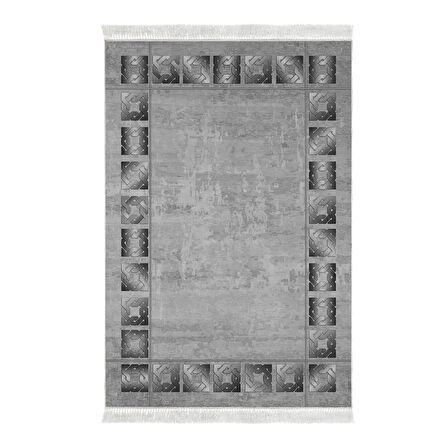 Dekoreko Kaymaz Taban Djt Mutfak Halısı Yıldız Deri Saçaklı Modern 691M