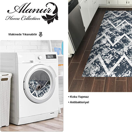 Dekoreko Kaymaz Taban Djt Mutfak Halısı Star Pamuk İskandinav F5128