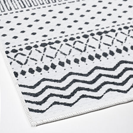 Dekoreko Kaymaz Taban Djt Mutfak Halısı Star Pamuk İskandinav F5086