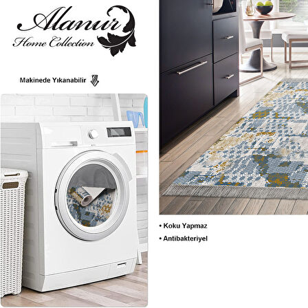 Dekoreko Kaymaz Taban Djt Mutfak Halısı Trend Saçaklı Modern M5015