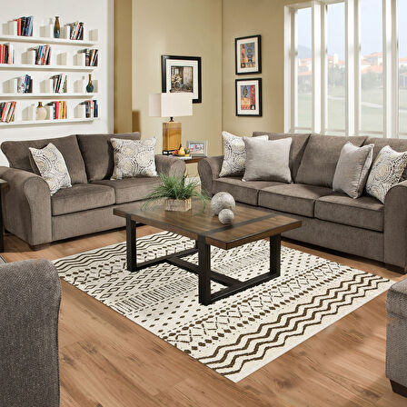 Dekoreko Kaymaz Taban Djt Salon Halısı Star Pamuk İskandinav F5086