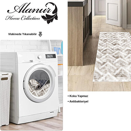 Dekoreko Kaymaz Taban Djt Mutfak Halısı Star Pamuk İskandinav F5124