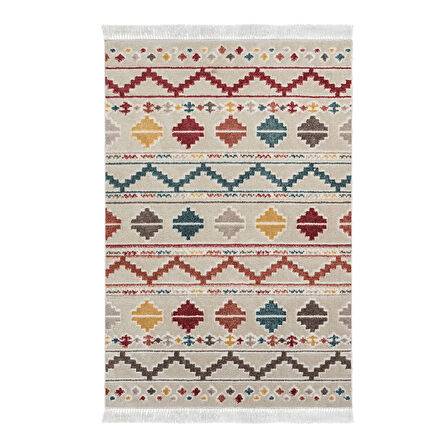 Dekoreko Kaymaz Taban Djt Mutfak Halısı Star Pamuk Saçaklı İskandinav F5001