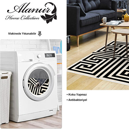 Dekoreko Kaymaz Taban Djt Salon Halısı Star Pamuk Modern 658M